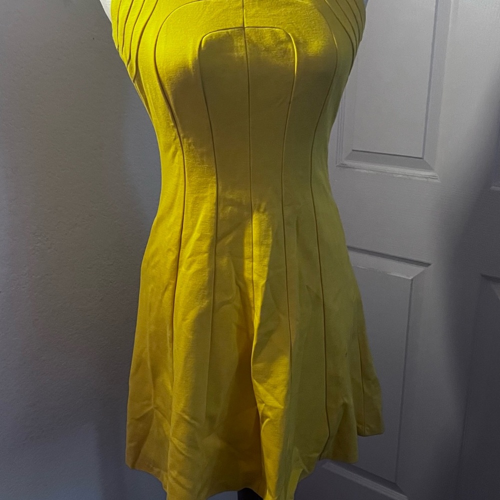 Ted Baker London Aude fit & flare Yellow Sleeveless Dress